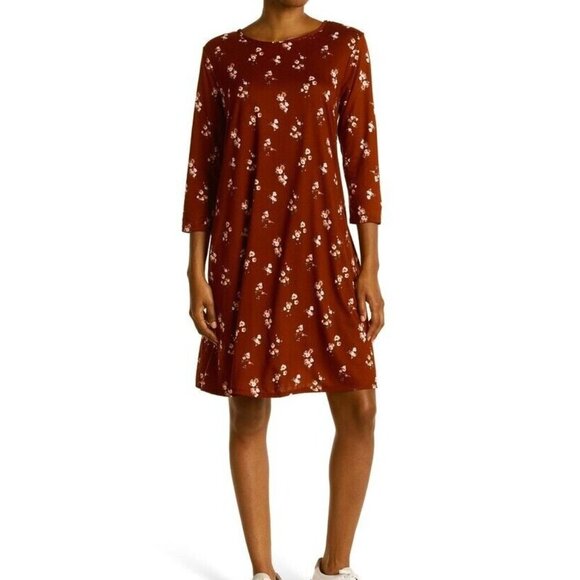 Planet Gold Dresses & Skirts - Planet Gold Women Multicolor Floral Stretch Swing Dress Size XL